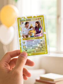 1张定制照片卡，个性化PVC纪念卡，可添加姓名、留言和特殊细节，独特的纪念礼物，适合情侣、家人和宠物爱好者，适合父亲节、母亲节、情人节、周年纪念日、生日和圣诞节。 - 款式11 - 查看 3