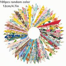 Set Kain Patchwork Motif Bunga & Botani Aneka Warna, 100 Warna Acak, Kain Cetak DIY Cerah, Hanya Dapat Dicuci dengan Tangan, Cocok untuk Menjahit, Patchwork, dan Hadiah Liburan Buatan Tangan DIY - pola acak - View 14