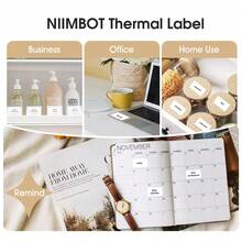 Niimbot Label Mini Portable Thermal Printer Labels, White Waterproof Oil-Resistant Sticker Labels Suitable For B1/B21 Adhesive Label Printer, Hot Selling