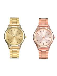 1/2/3/4/7 Stücke - Luxus Damen Quarz Uhr, Damen Edelstahl Ultradünn Mode Uhr, rundes Ziffernblatt, elegant und modisch, passend zu Alltagskleidung, vielseitige Damen Uhr für verschiedene Anlässe geeignet.