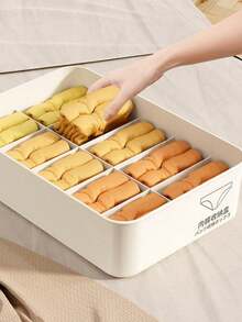 1 pieza Caja de almacenamiento de ropa interior, organizador de armario para sostenes, ropa interior, calcetines, divisor de cajón, almacenamiento de ropa para el hogar, regalo para amigos, hermanos, padres, regalo de Navidad - Multicolor - Ver 4