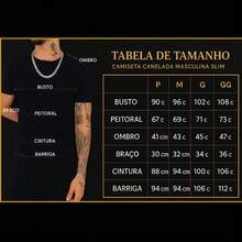 Kit 2 Men's Slim Fit Ribbed T-Shirt, American Style Blouse - Tight Fit - Đen và trắng - Xem 11