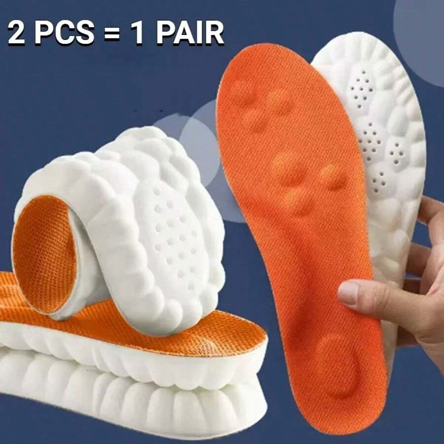 1 Pair Of High Elasticity Latex Insoles, Shock-Absorbing And Cushioned Sports Insoles, Support Breathable Insoles, And Can Stand For A Long Time Without Getting Tired