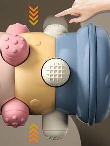 1pc Cute Rolling Caterpillar Early Education & Intelligence Training Finger Grip & Crawling Exercise Toy For Babies And Toddlers, Random Color Accessories - Multicolor - View 4