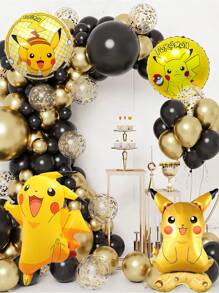 pokemon Pokemon Pikachu Arch Balloon Theme Set, Birthday Theme Balloon Set, Party Event Decoration, Wedding Birthday Decoration, Wedding Ceremony Decoration, Balloon Chain, Party Supplies, Party Balloons Christmas, Halloween, Festival Supplies, Festival Decorations, Thanksgiving, Back-To-School Season, Autumn And Winter
