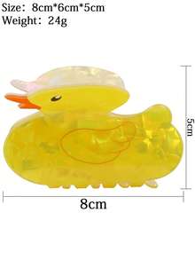 1 件全新高端有趣图案女士发夹、发饰、头饰、发夹、配饰，休闲百搭，适合日常旅行、聚会、海滩派对和夏季返校季 - 彩色 - 查看 3