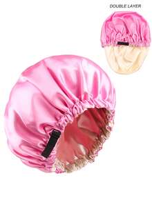 Women's Reversible Double-Sided Adjustable Satin Sleeping Cap Bonnet, Heat Caps For Beauty Treatment Sleep Bonnet - DX10A - View 21