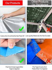 VANDHAM 1 rollo de hoja de lona impermeable y resistente a los rayos UV, de material de PE recubierto de plata por ambos lados, con protección UV y resistente al desgarro, para cubrir camiones, remolques y equipos al aire libre