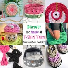 1 Pc T-Shirt Yarn, 7 Oz/200g, 72 Yd/66m Elastic Fabric Crochet Knitted T-Shirt Yarn, Thick Polyester Ribbon Used For Crochet/Woven Bags, Baskets, Carpets, Home Decor, DIY Crafts - Multicolor - View 9