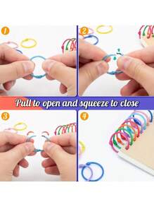 Colorful Metal Loose Leaf Rings - Variety Of Bright Colors, With Keychain Function, Suitable For Albums, Stationery, Keys And Other Loose Leaf Rings - 1.18 Inch Iron Openable Rings, Glossy Surface, Stationery Organization | Multicolor Office Supplies | Smooth-Faced Rings, File Organization For Office, School And Home, Index Card Binder Rings, Notebook Loose Leaf, Binder Rings, Scrapbook Rings, School Supplies, School Supplies,Back To School