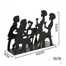 1PC Metal Napkin Holder - An Elegant Vertical Desktop Tissue Holder With A Complex Black Design, Perfect For Home, Hotel Or Cafe Decoration - Black - View 18