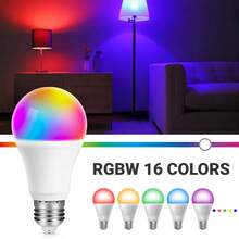 Kasotile LED Light Bulb Dimmable, A21 RGB+W Color Changing Light Bulb, 16 Color Choices & 4 Lighting Modes, 9W 60W Equivalent, AC 110-130V, E26 Screw Base With Remote Control For Home Decor, Bedroom, Stage, Party - 1 Pack