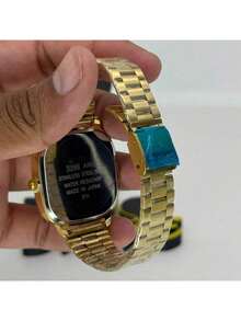 Men's Retro Vintage Classic Square Silver/Blue Watch - MSC金牌/金牌 - 查看 5