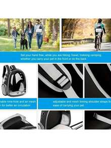 1 Set Mochila transportadora de mascotas + Manta para mascotas, Gatos pequeños/medianos y cachorros Transportín transparente y transpirable resistente al calor, Mochila transparente para gatos de viaje, Opciones de multicolor - Nailon transpirable, Cremallera, Diseño de cápsula, Adecuado para mascotas pequeñas, Excelente para viajes y uso al aire libre, Mochila de transporte para mascotas, Transparente, Portador de mascotas portátil