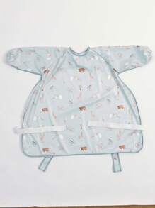 1 Stück Tier-Serie Lätzchen mit langen Ärmeln und Wasserschutz für Babys zum Essen - leichte Lätzchen zum Füttern von Kleinkind schmutzabweisend, Essentials für essende Babys, leicht an- und auszuziehen