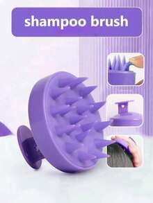1/3/6/9/11pcs Hair Brush Set, Includes: Straightening Brush, Spray Bottle, 3pcs Kids Back Combs, Scalp Massage Shampoo Brush, Premium Wide-Tooth Comb, Alligator Clips, Flower Hair Clips, Suitable For Girls For Travel, Outdoor, Sports, Office, School And Other Occasions, Essential Hair Care Products. - Purple - View 11