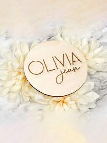 1pc Custom Kids Teen Announcement Sign, Kids Birth Plaque, Personalized Wooden Birth Name Plaque, Hello World Reveal Photo Props, Perfect New Parent Souvenirs, Etsy Baby Birth Announcement Multi-Functional, Ornamental, Adhesive Exquisite, Stylish Back To School