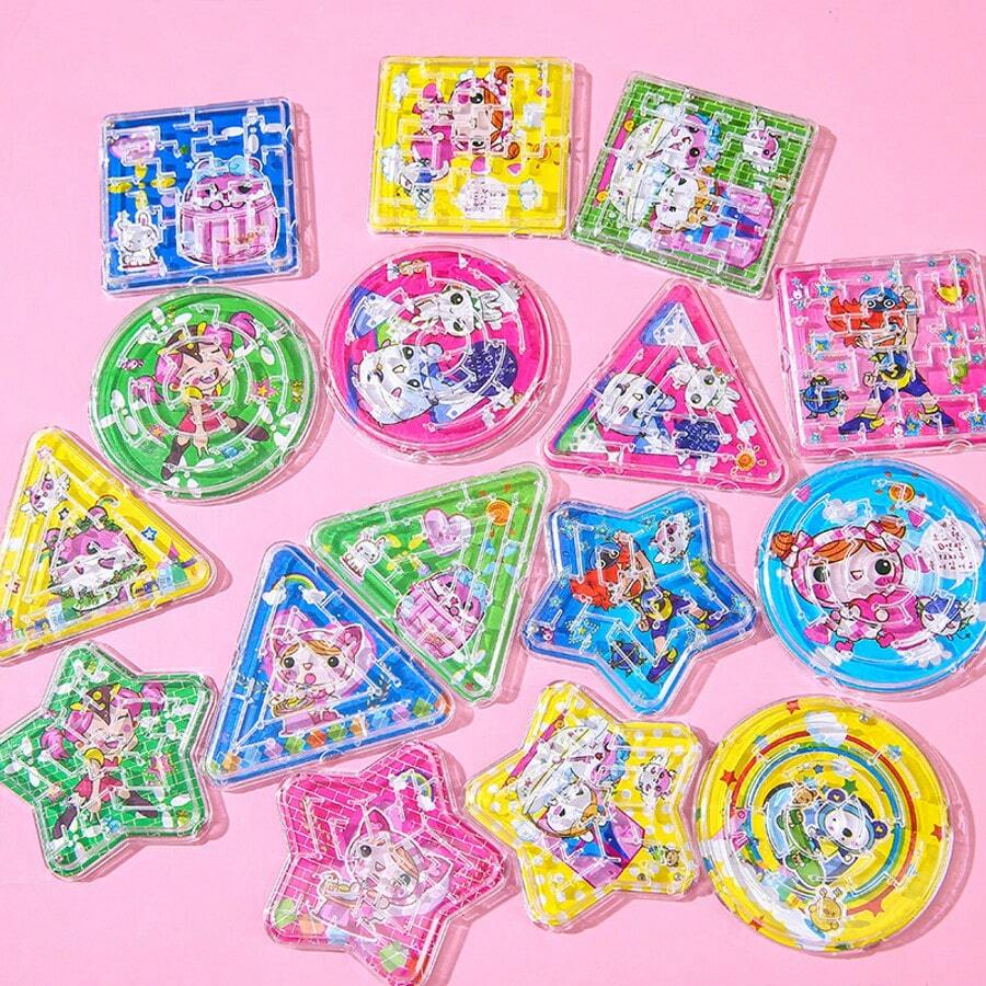 1/5/10/15/20/40pcs Mini Random Color Maze Puzzle, Beginner Portable Cartoon Maze Ball Set, Stress Relief Toy, Suitable As Gift, Birthday Gift, Christmas Toy, Gift Box Filler, Stocking Stuffer (Style Sent Randomly)