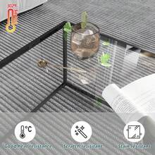 Glass Coffee Table Modern Center Table,Minimalist Coffee Table Sofa Side Tea Table For Living Room,Tempered Glass-Top With Sturdy Metal Frame, Easy Assembly,26.4 X 26.4 X 15.7 Inches, Gold - Black - View 3