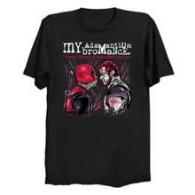 Deadpool T-Shirt Erhero Commuter Tops Cool Daily Men Women 100% Cotton Harajuku O-Neck Vintage Streetwear Unisex Tees - 黑色 - 查看 1