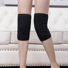 1件/2件防风膝毯秋冬加厚抓绒腿套柔软舒适羔羊毛开放式保暖护膝可调节毛绒均码适合老年人时尚男女日常防寒针织护膝 - 彩色 - 查看 10