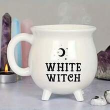 1pc Creative Ceramic Mug With Handle, 350ml Wide Mouth Black Witch Brewing Pattern Coffee Cup, Suitable For Holding Candy, Chocolate, Tea, Cereal, Decorative For Holiday Tabletop, Halloween Gift - Multicolor - View 10