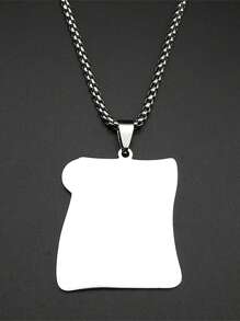 Colar com pingente de pergaminho da Cidade Santa de Jerusalém, feminino e masculino, em aço inoxidável, dourado, joia cristã islâmica