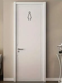 1pc 3D Acrylic Restroom Sign, Unisex - Black And Golden, Easy Door Mount For Hotels And B&Bs, Men's Restroom Women's Restroom Bathroom Wall Stickers Signage Toilet Door Sign WC Signage, Home Decor, Restroom Decor