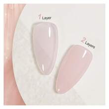 GAOY Pink JellyGel Nail Polish, 16ml Sheer Translucent Soak Off Gel Polish, UV Light Cure For NailDIY, 1643 Milky Pink