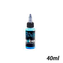 40毫升（1.35盎司）/ 500毫升（16.67盎司）纹身泡沫清洁剂，纹身清洁液，蓝色液体皂，双效清洁，深层去油，不刺激，适合大多数肤质，保持纹身图案鲜艳，纹身用品，纹身工作室必备