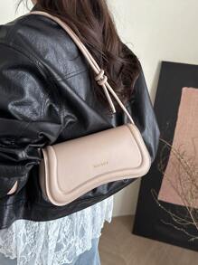 Fashionable And Simple Solid Color Belt Decoration Shoulder Bag, Suitable For Shopping, Wallets, Shopping, Young Women, College Students, Newcomers, White-Collar Workers. They Are Very Suitable For Offices, Universities, Work, Business, Commuting, Outdoor Activities, Travel, And Outings