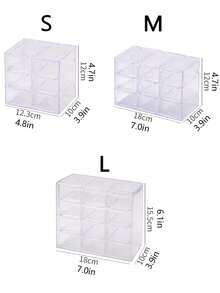 Joyero de presentación con compartimentos DIY multicapa, caja de plástico transparente práctica y conveniente