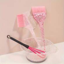 4 piezas Juego de accesorios para el peinado con brillo, peine para teñir el cabello, cepillo para teñir con aceite, cepillo de perlas falsas transparentes de un solo lado, paleta para mezclar tinte, recipiente para mechas, esenciales para la vuelta al colegio, vacaciones y viajes, accesorios para el cabello de mujer, cepillo para el peinado hacia atrás, accesorios de barbería, secador de pelo, cabello, barbería, herramientas para el cabello, productos para el cabello, secador de pelo, cabello, accesorios, productos para el cabello, herramientas para el cabello, cosas para el cabello, cuidado del cabello, cepillo para cabello rizado, barbería, accesorios de barbería, equipo de peluquería, esenciales de viaje, esencial de viaje, peinado, peluquería, cabello, viaje, productos para el cabello, herramientas para el cabello, cosas para el cabello