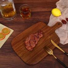 1 Piece Rosewood Cutting Board - Wooden Kitchen Chopping Board, Stylish Long Handle, Solid Wood, For Cutting Meat, Cheese, Bread, Vegetables And Fruits - Charcuterie Board Cheese Serving Platter, Perfect For Gourmet Slicing And Display, Portable Camping Cutting Board, Essential For Modern Country Kitchen. Mother's Day Gift, Christmas Gift, Housewarming Gift, Wedding Season Kitchen Supplies.