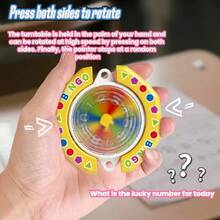 决策疲劳？旋转命运之轮工具，学生创意礼物，优柔寡断的决策旋转玩具 - 彩色 - 查看 3
