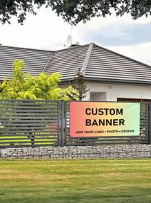 1pc Custom Banner, Multiple Sizes Available, Customizable With Text Or Images, Suitable For Holiday Celebrations, Parties, And Various Occasions Mother's Day Graduation,Multi-Functional,Durable,Ornamental,Reusable,Exquisite,Stylish,High-Quality,Colorful,Modern,Custom,Personalized,Unique,Ideal Gifts For Him,Ideal Gifts For Her,Boyfriend,Dad,Girlfriend,Mom,Family,Friends,Tea Room,Home,Garden,Office,For Anniversaries,For Valentine's Day,For Mother's Day,For Birthdays,For Father's Day,For Graduation,For Weddings,For Housewarming,Home Refresh
