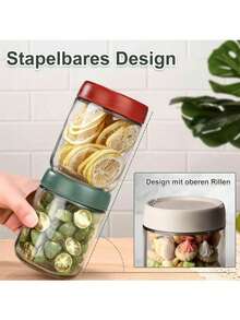 1/4 500毫升透明玻璃厨房储物罐，带盖，适用于隔夜燕麦片杯，适用于办公室或健身房的酸奶、水果和零食。用于在厨房储存燕麦片、布丁、水果和隔夜燕麦片，学校用品，返校必备学校用品