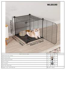 Multi-Layer Cat Cage With Litter Box, Indoor Cat Furniture, Pet Cat Home, Small Size - Multicolor - View 21