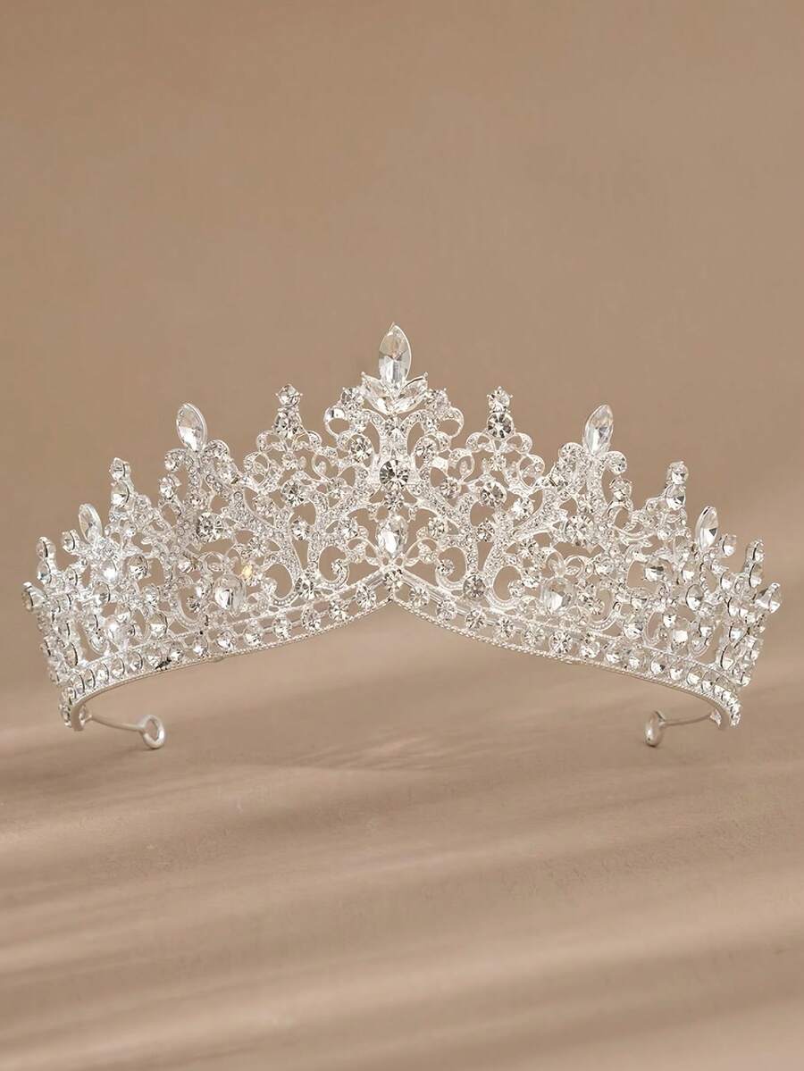 Parkle Rhinestone Bridal Crown – Eye - Catching Wedding Tiara Featuring Multi - Cut Crystals, Perfect For Magical Weddings, Bridal Receptions & Royal - Themed Wedding Events