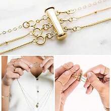 1pc Layered Necklace Clasp, Sliding Lock Necklace Connector, Suitable For Multi-Strand Sliding Tube Clasp