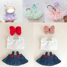 [Solo ropa] Nuevo vestido de hada mariposa LABUBU de 17 CM, conjunto de vestido de arena rosa para LABUBU de 1ra/2da/3ra generación (muñeca no incluida) - Multicolor - Ver 1