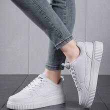 European And American Fashion Breathable Couple's Casual Sneakers, Women's Thick Sole Sports Shoes, Spring/Autumn - White - View 3