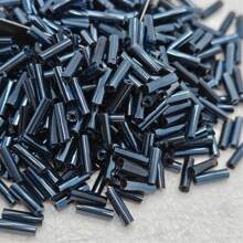 600 Pcs 2*7mm Magic Glass Beads DIY Cross Stitch Beaded Material Bracelet Necklace Accessories