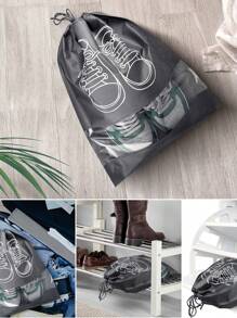 50 Peças Bolsa de Armazenamento de Sapatos de Viagem Portátil - Bolsa Transparente à prova d'água, Bolsa de Sapato Não Tecida, Organizador de Armário, Bolsa à Prova de Poeira, Bolsa Suspensa de Organização de Roupas, Para Organização e Armazenamento, Para Casa, Escritório, Escola, Acessórios de Sapatos e Botas, Material Escolar