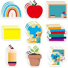 Bộ 270 tờ giấy ghi chú dính, 9 tập giấy ghi nhớ kiểu bảng đen, giấy ghi chú tự dính hình bút chì cầu vồng, giấy ghi nhớ nhắc nhở tại văn phòng/nhà, đồ dùng học tập - Nhiều màu - Xem 2