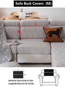 1pc Stretch Sofa Cover, Non-Slip Full Coverage Sofa Seat Cover, Suitable For All Seasons, Fabric Thickened Sofa Slipcover, Machine Washable, Dust-Proof, Pet-Friendly, Decor For Bedroom, Office, Living Room, Fits L-Shaped Sofa And 1/2/3/4 Seater