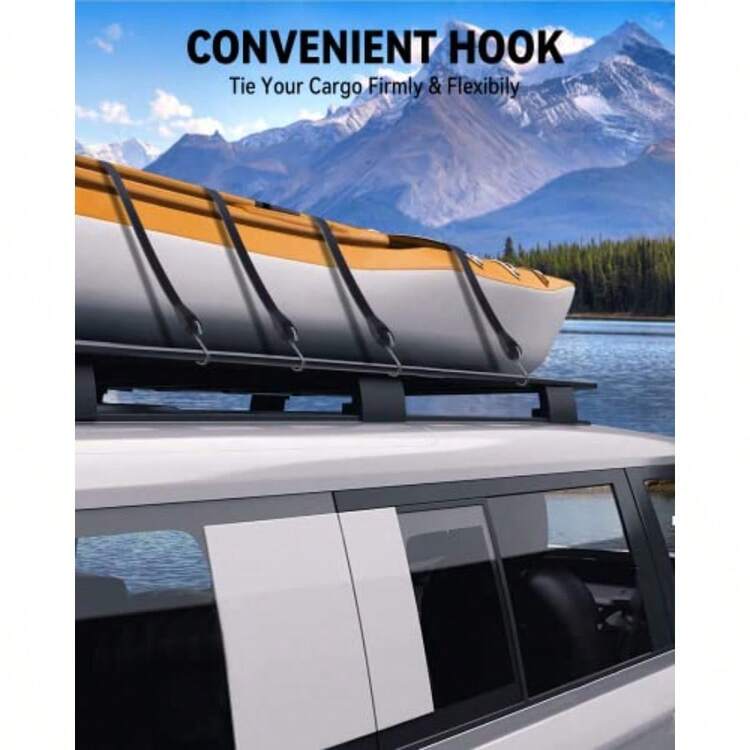 TXHF 10'' Rubber Bungee Cords Heavy Duty Outdoor With 18" Max Stretch And Over 176 Lbs Load 100% EPDM Black Bungee Straps With Crimped S Hooks For Cargo Tarps Truck Motorcycle Weatherproof 10 Pack - 黑色 - 查看 6