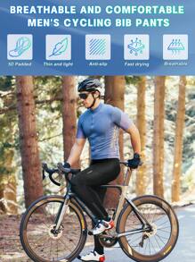 X-TIGER (Toamnă/Iarnă) Pantaloni de ciclism cu bretele pentru bărbați cu buzunar cu fermoar, colanți de ciclism cu căptușeală 5D, pantaloni de ciclism