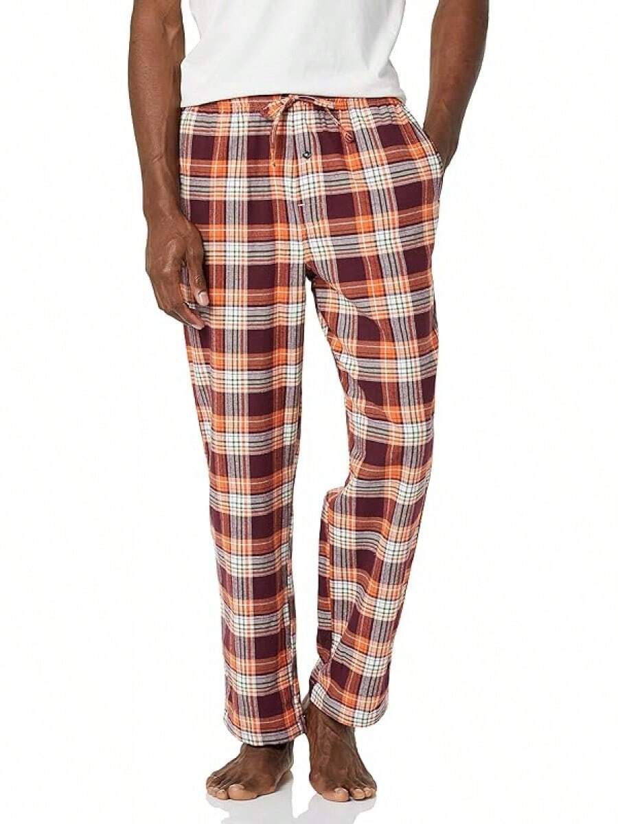 Essentials Men's Flannel Pajama Pant - Naranja - Ver 1