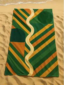 Beach Towel – 100% Microfiber Polyester – 75x150 Cm – Lightweight & Quick Dry – Made In Turkey - Beige - View 3